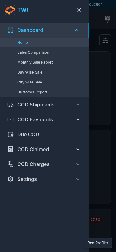 Mobile nav menu open