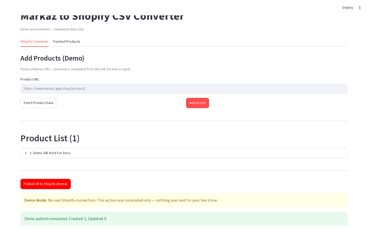 Publish feedback