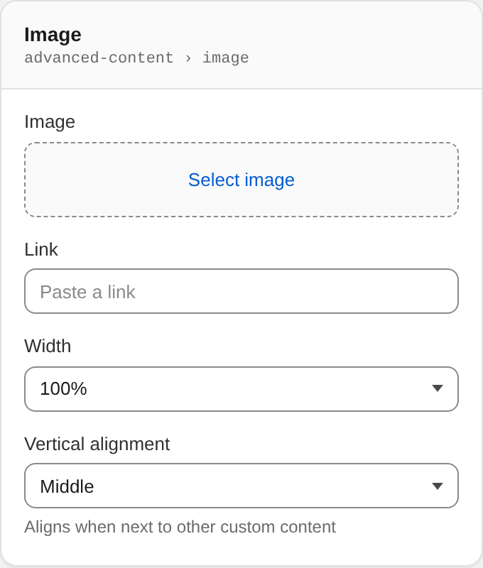 Image settings