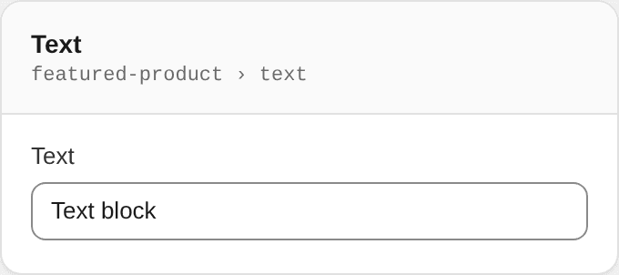 Text settings