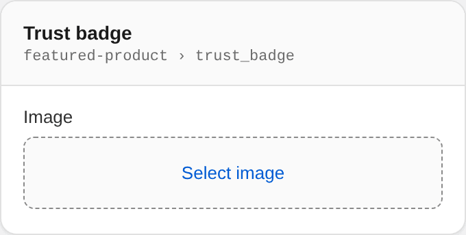 Trust badge settings