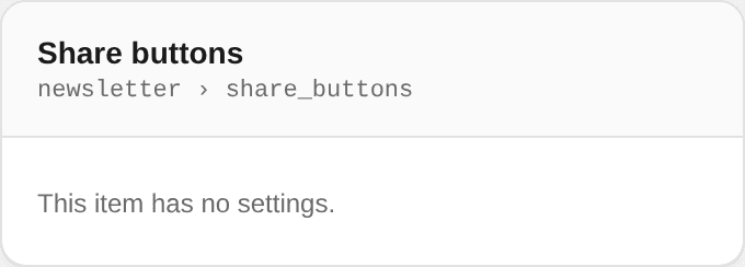 Share buttons settings