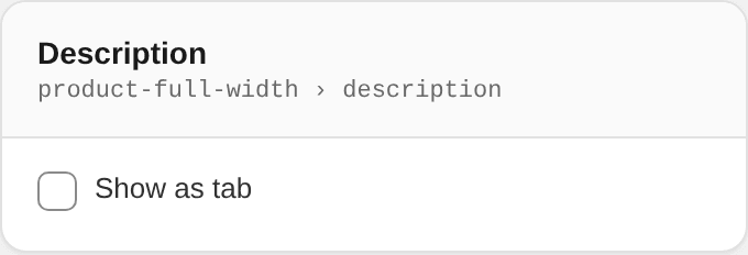 Description settings