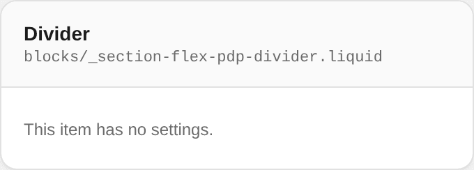 Divider settings