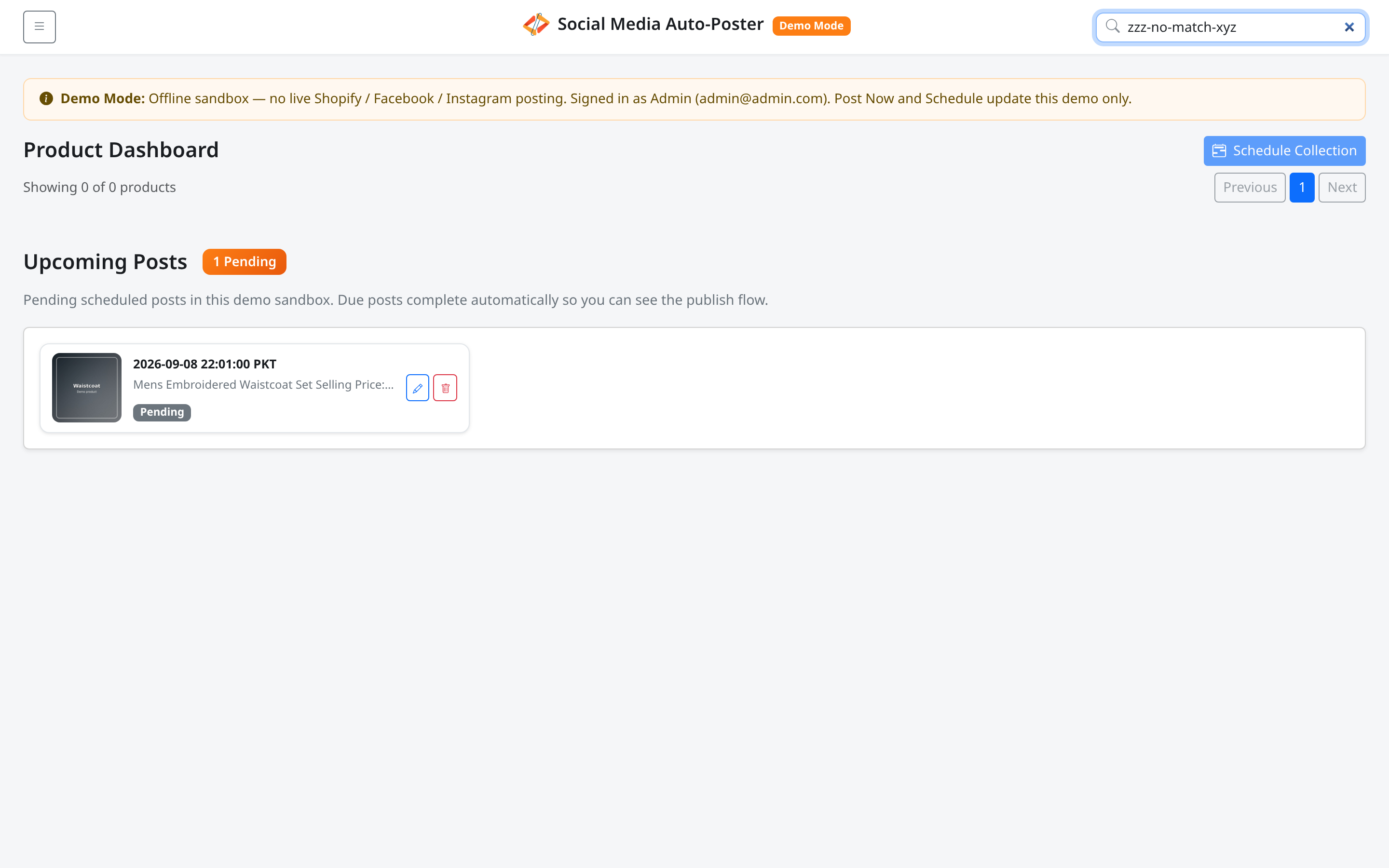 Empty product state